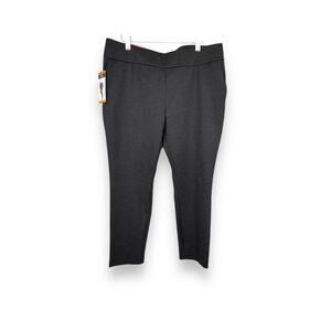 Dalia pants XXL pull on skinny ponte tummy control stretch mid rise gray NEW